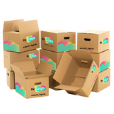 Faltkarton mit Digitaldruck 190x150x140 mm - 1-wellig