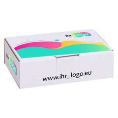 Maxibriefkarton mit Digitaldruck 160x110x50 mm - Weiß