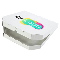 Pizzakarton mit Digitaldruck 200x200x30 mm "Treviso" Weiß