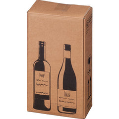 Flaschenkarton 2er 204x108x368 mm