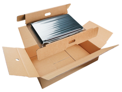 Folienfixierverpackung für 17" und 19" Laptops Lapsnap 440x322x92 mm