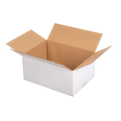 Faltkarton 250x200x140 mm - 1-wellig - Weiß