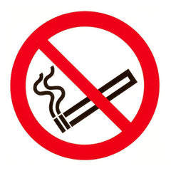 Rauchen verboten Folie selbstklebend Ø 100 mm