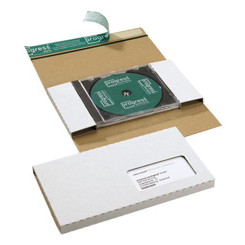 CD-Jewel Mailer 228x130x17 mm Fenster Rechts Weiß