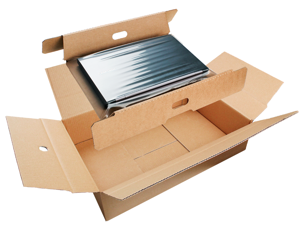 Folienfixierverpackung für 17" und 19" Laptops Lapsnap 440x322x92 mm