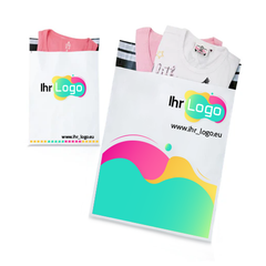 LDPE - Versandbeutel mit Druck 22,5x32,5 cm + 5 cm