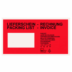 Lieferscheintaschen - Dokumententaschen C6 Rot