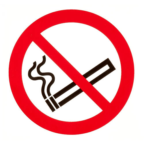 Rauchen verboten Folie selbstklebend Ø 100 mm